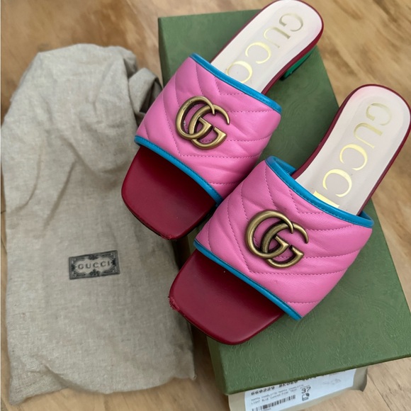 Gucci GG slides size 37 preowned - Picture 1 of 10